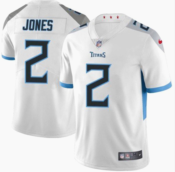 Men's Tennessee Titans #2 Julio Jones White Vapor Untouchable Stitched Jersey
